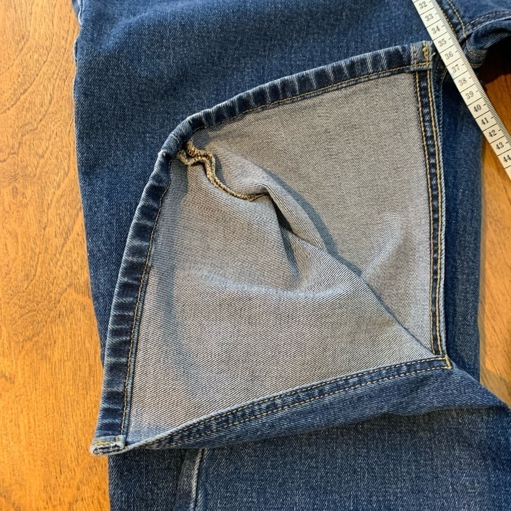 NWT Everlane Jeans Cheeky Split Hem High Rise Size 29 Regular 32” Length Blue - Picture 9 of 14
